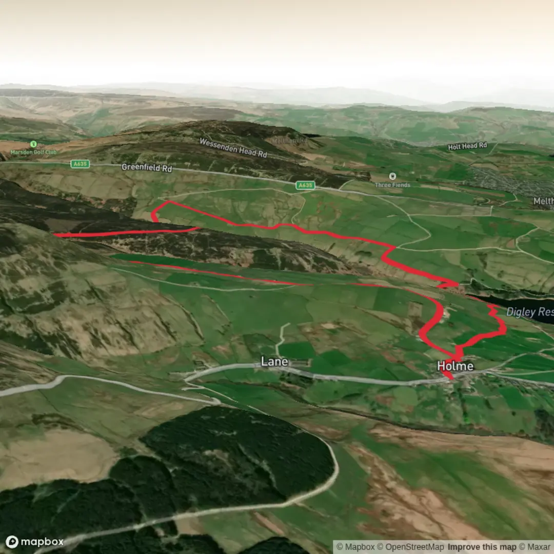 An image depicting the trail Hike from Holme and its surrounding area.
