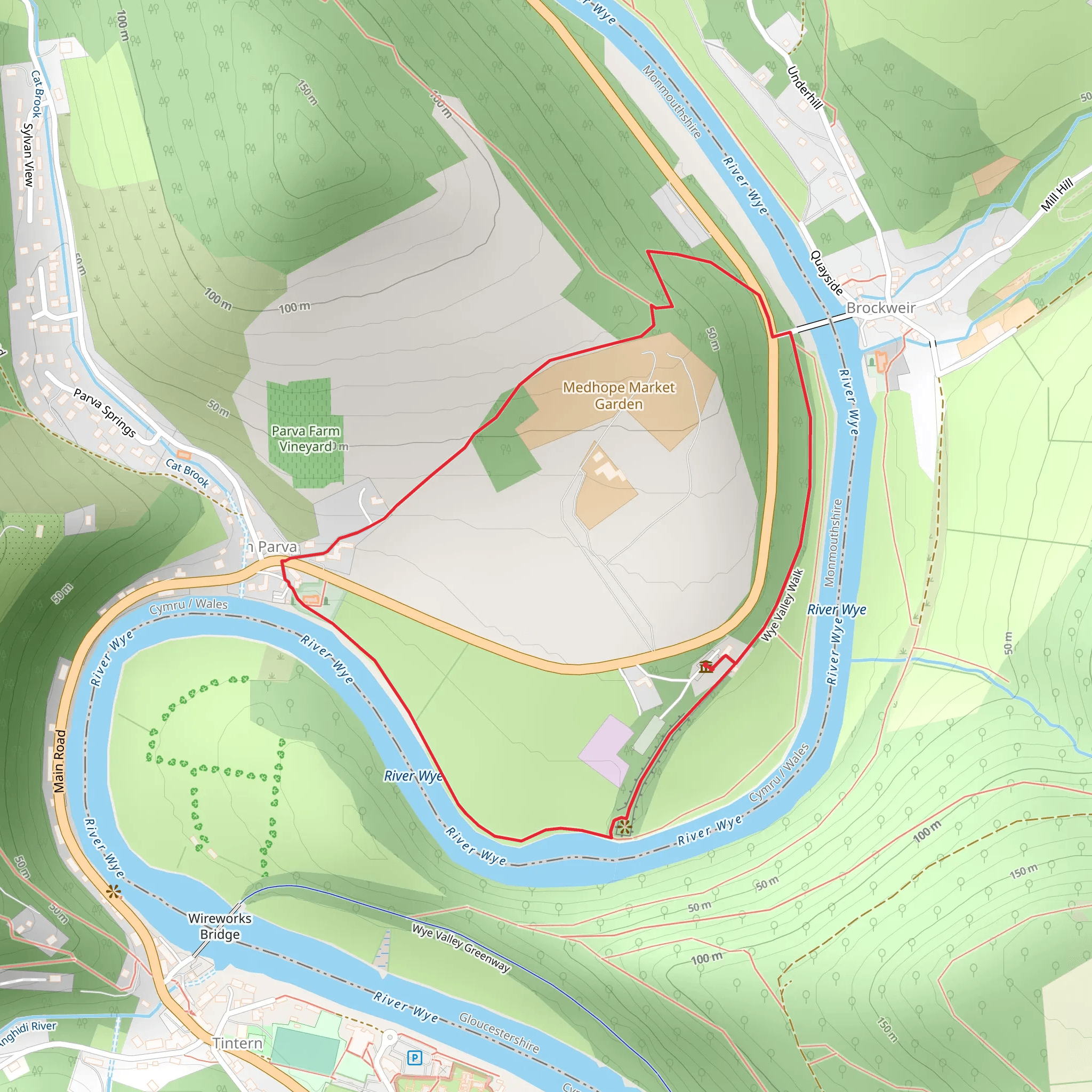 Tintern Old Station Loop mobile static map