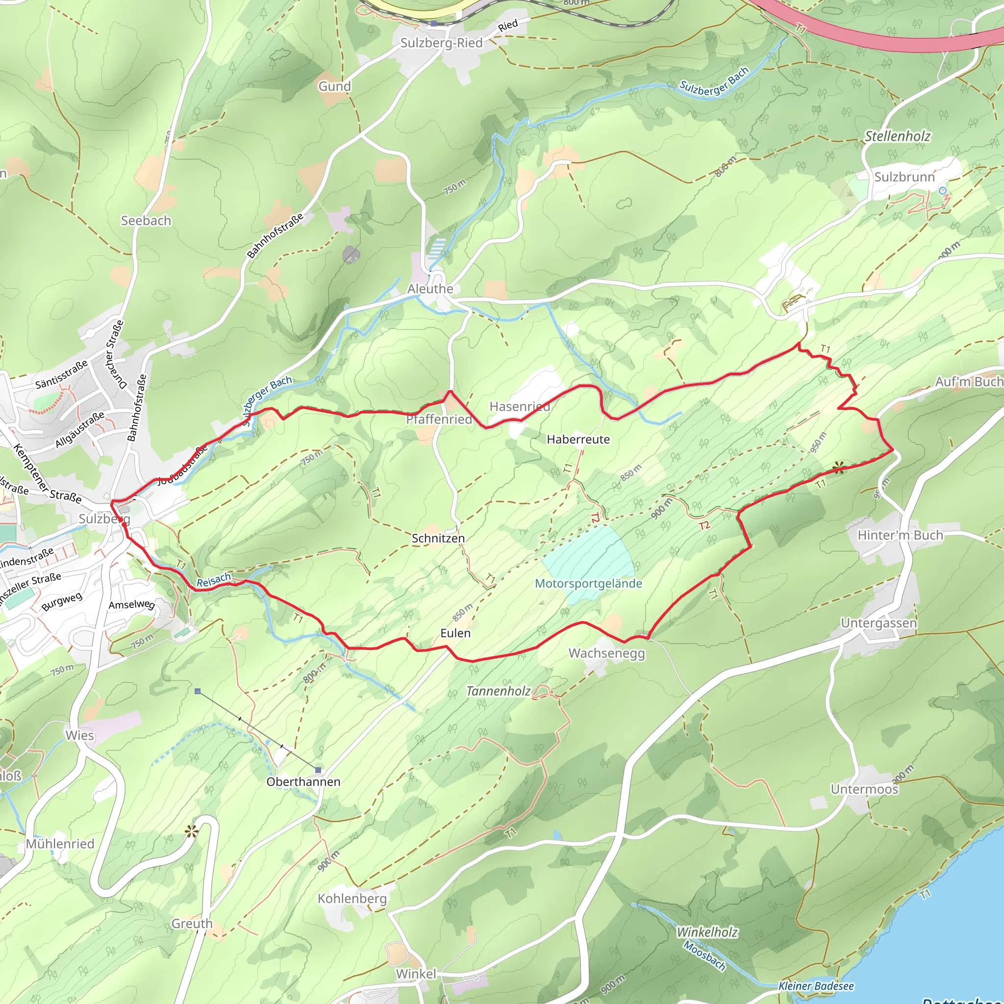 Heinrichweg and Sulzberg Loop mobile static map