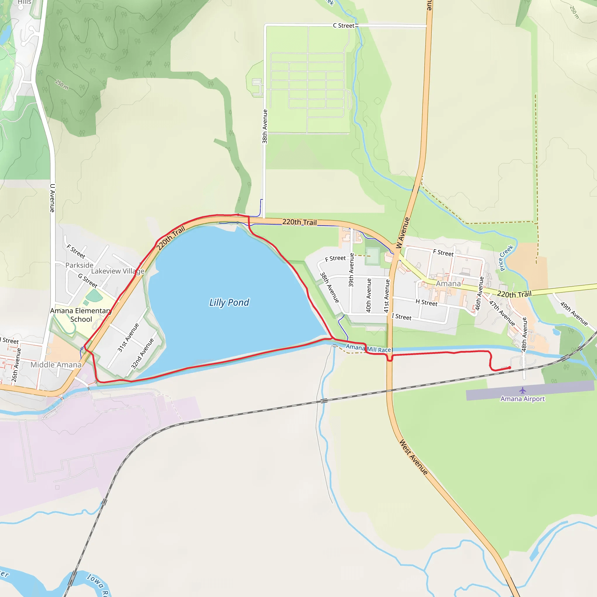 Lily Pond Loop mobile static map