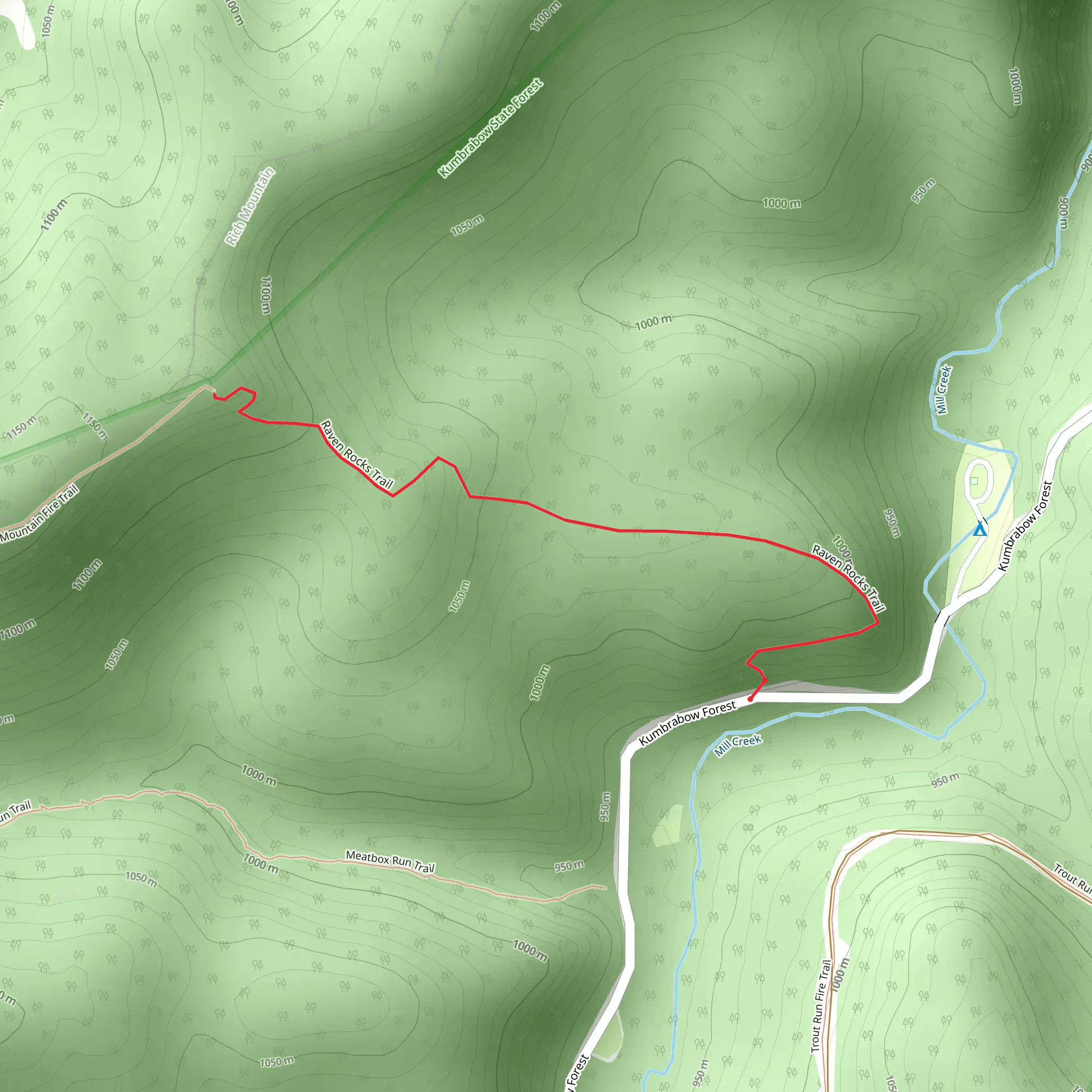 Raven Rocks Trail mobile static map