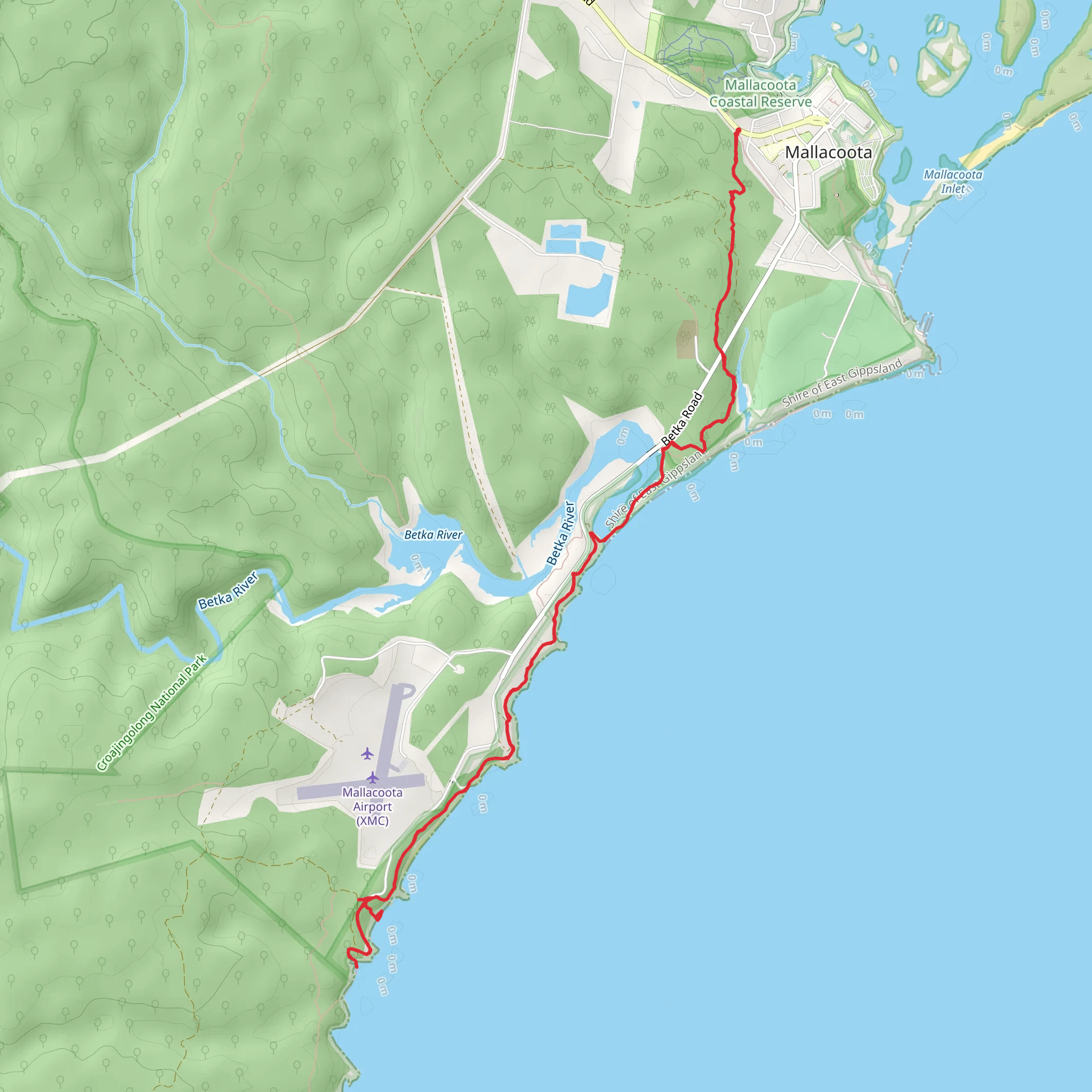 Mallacoota Coastal Walk mobile static map