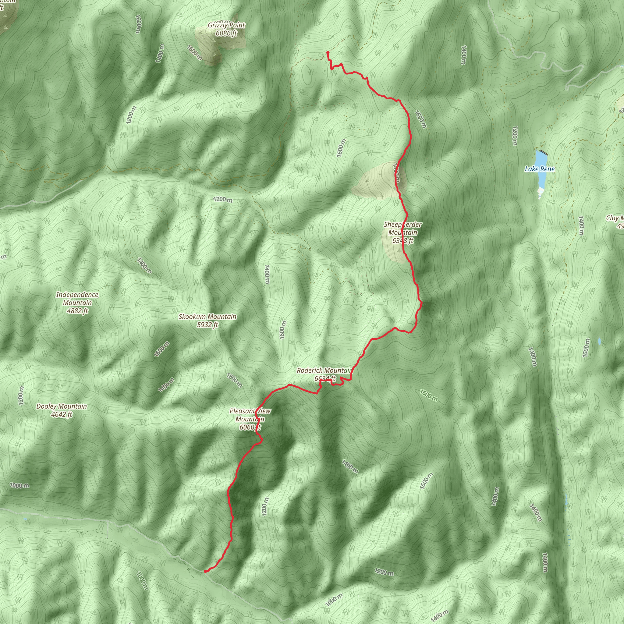 Pleasant View - Sheepherder Trail mobile static map