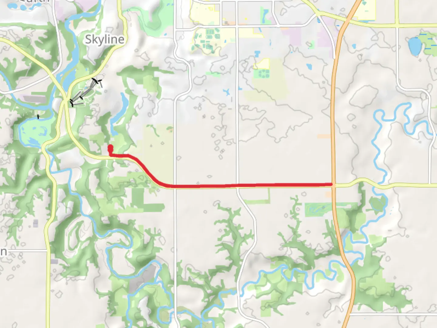 An image depicting the trail South Route Trail and its surrounding area.
