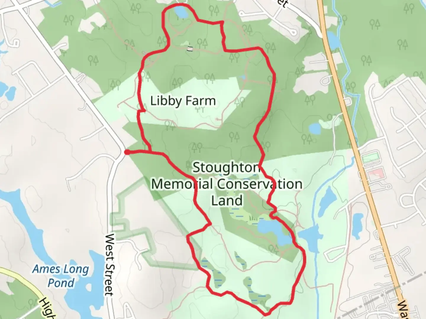 An image depicting the trail Libby Farm Loop via Roy Robinson Loop Trail and its surrounding area.