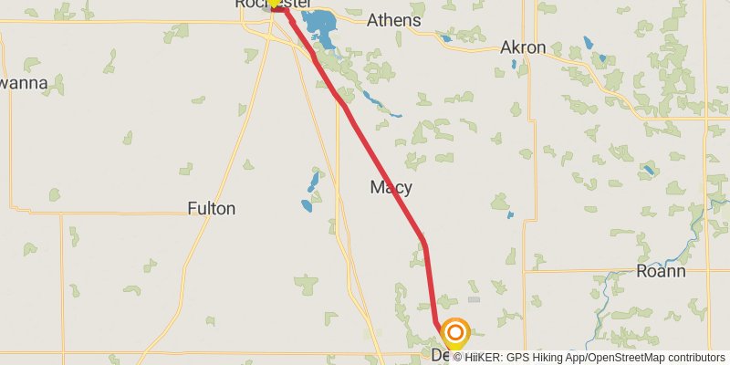 American Discovery Trail North Route - Indiana stage 11 Map