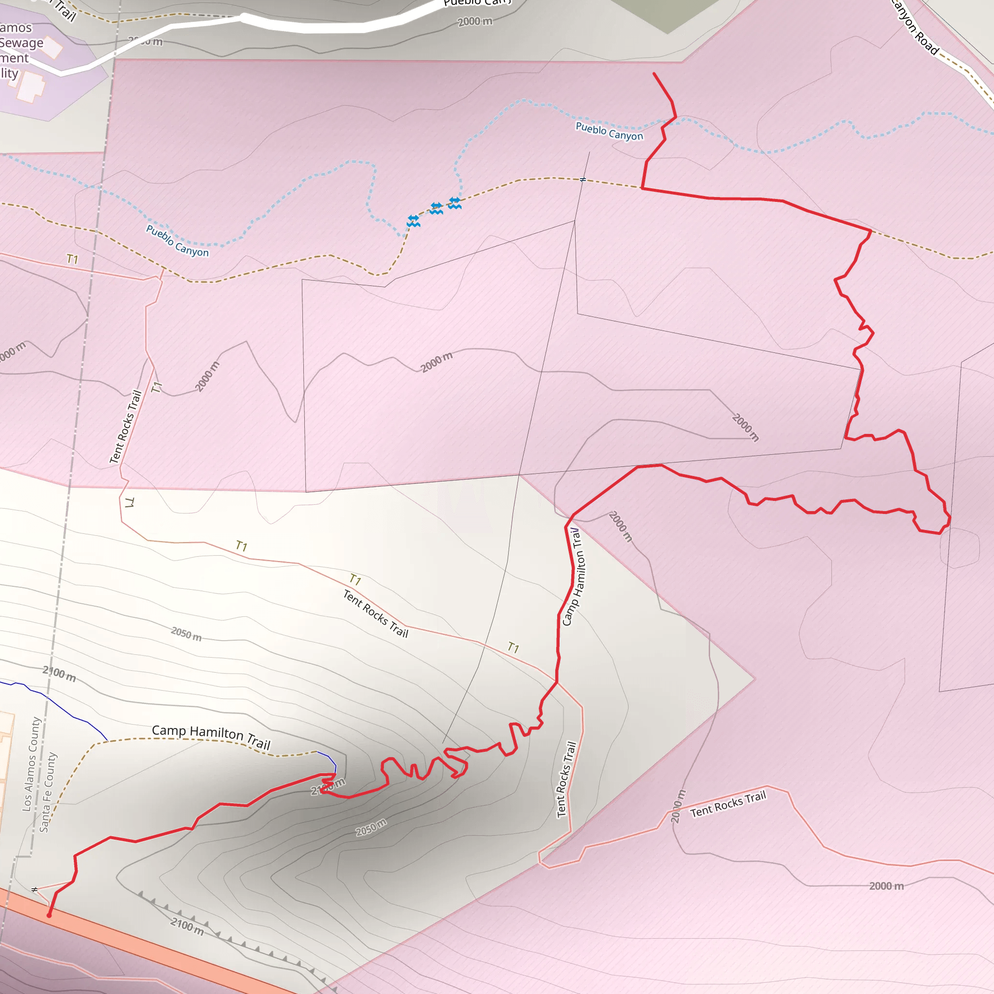 Camp Hamilton Trail mobile static map