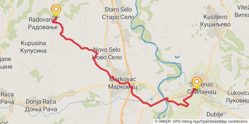 Sultans Trail stage 55 Map