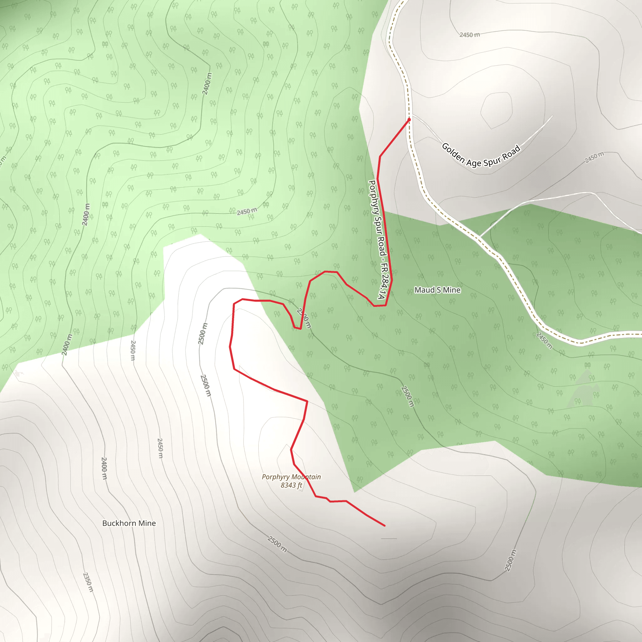Porphyry Mountain mobile static map