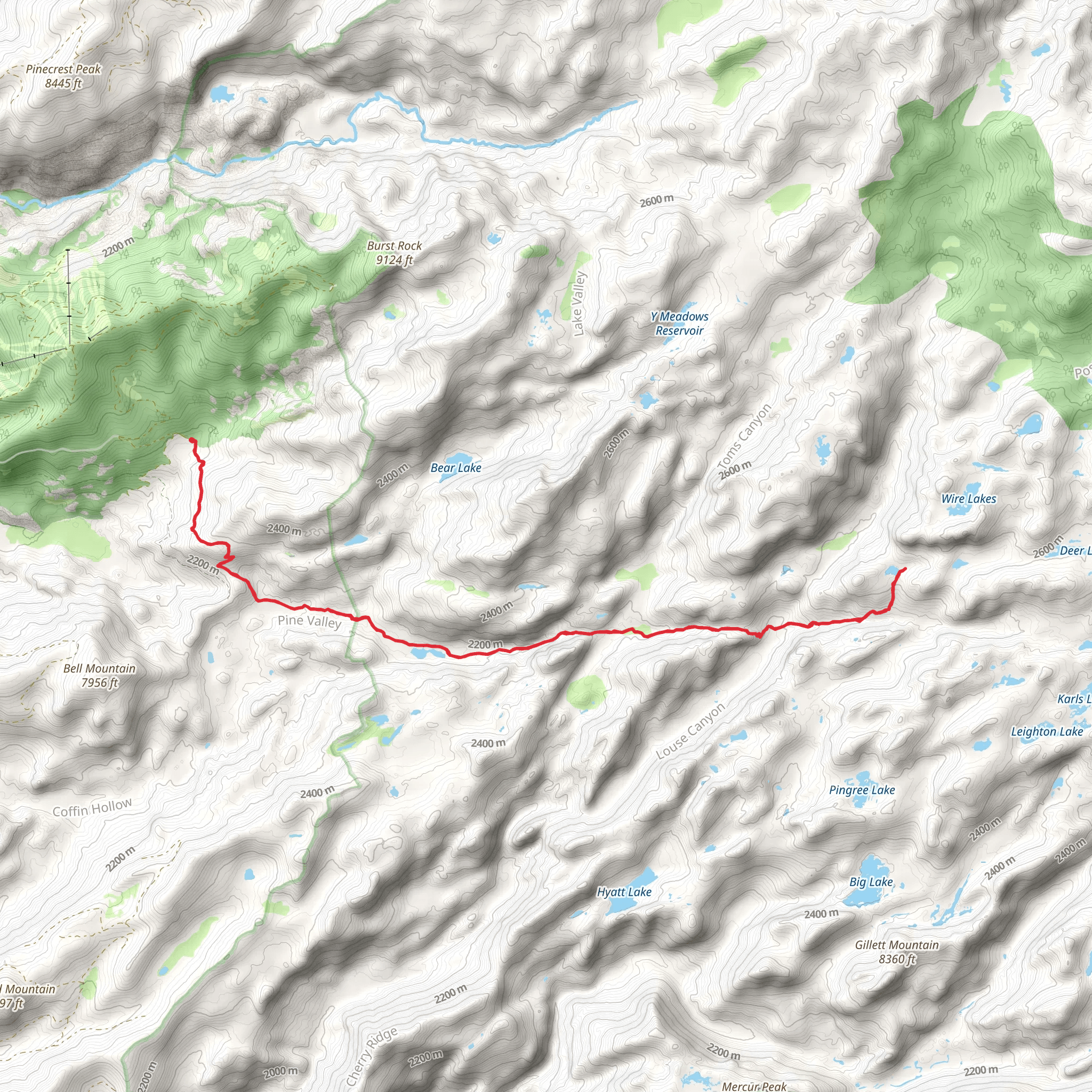Grouse Lake and Gem Lake via Crabtree Trail mobile static map
