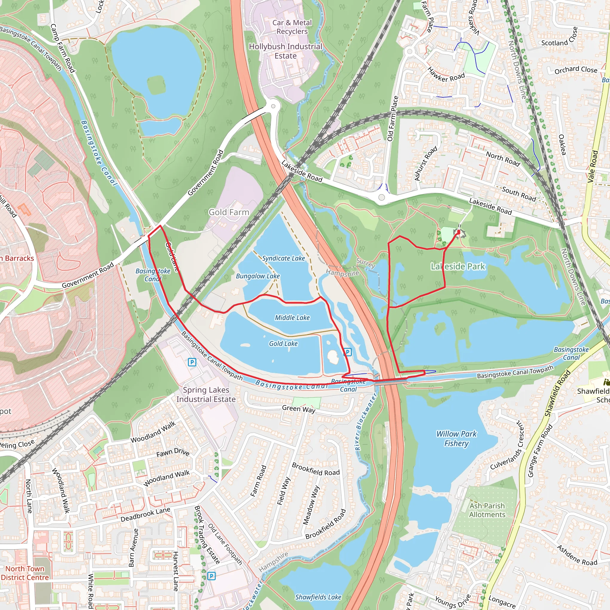 Gold Valley Lakeside Nature Reserve Loop mobile static map