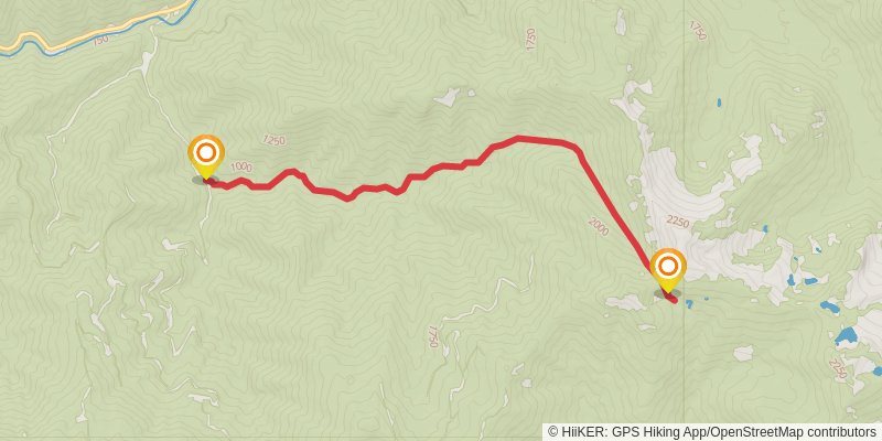 East Whites Gulch Trail stage 2 Map