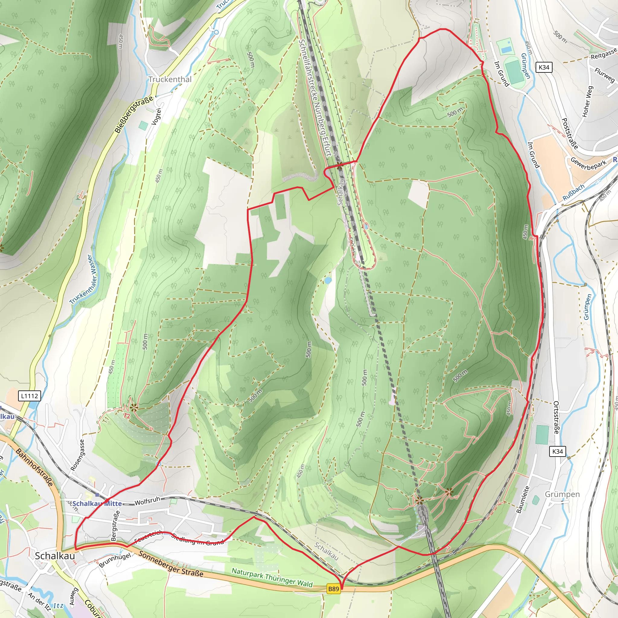 Rund um das Drontal mobile static map