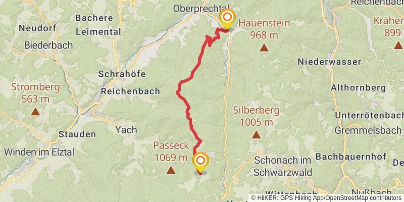 Zweitälersteig stage 4 Map