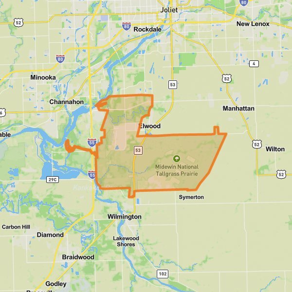 Midewin National Tallgrass Prairie mobile static map
