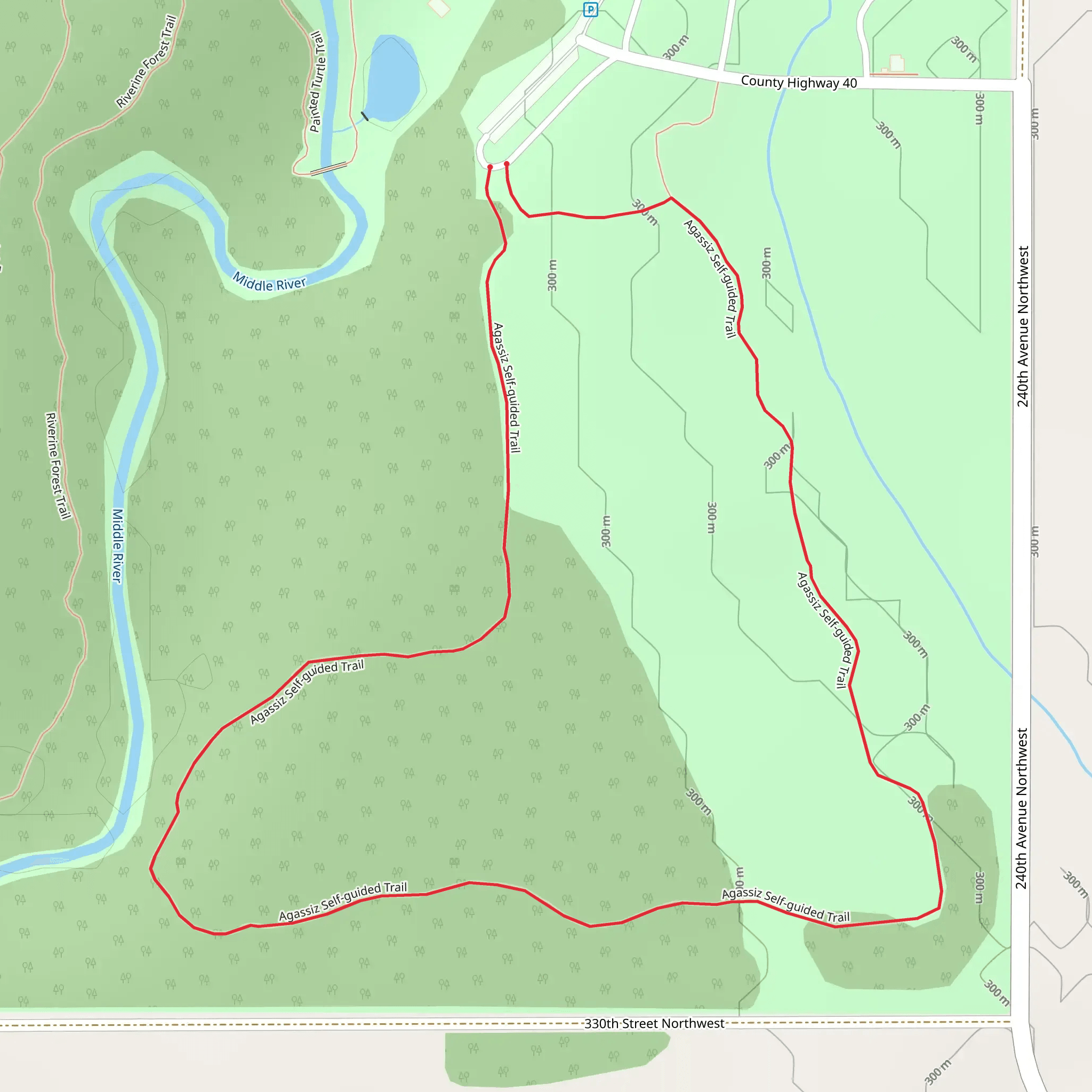 Agassiz Self-guided Loop Trail mobile static map