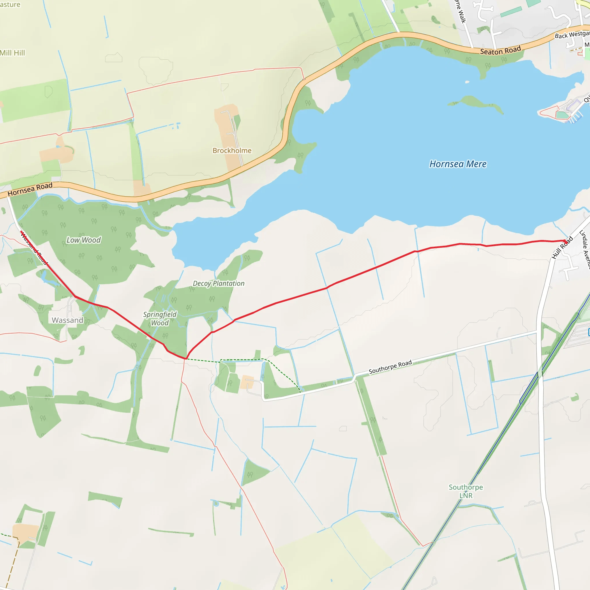 Hornsea Mere Walk mobile static map