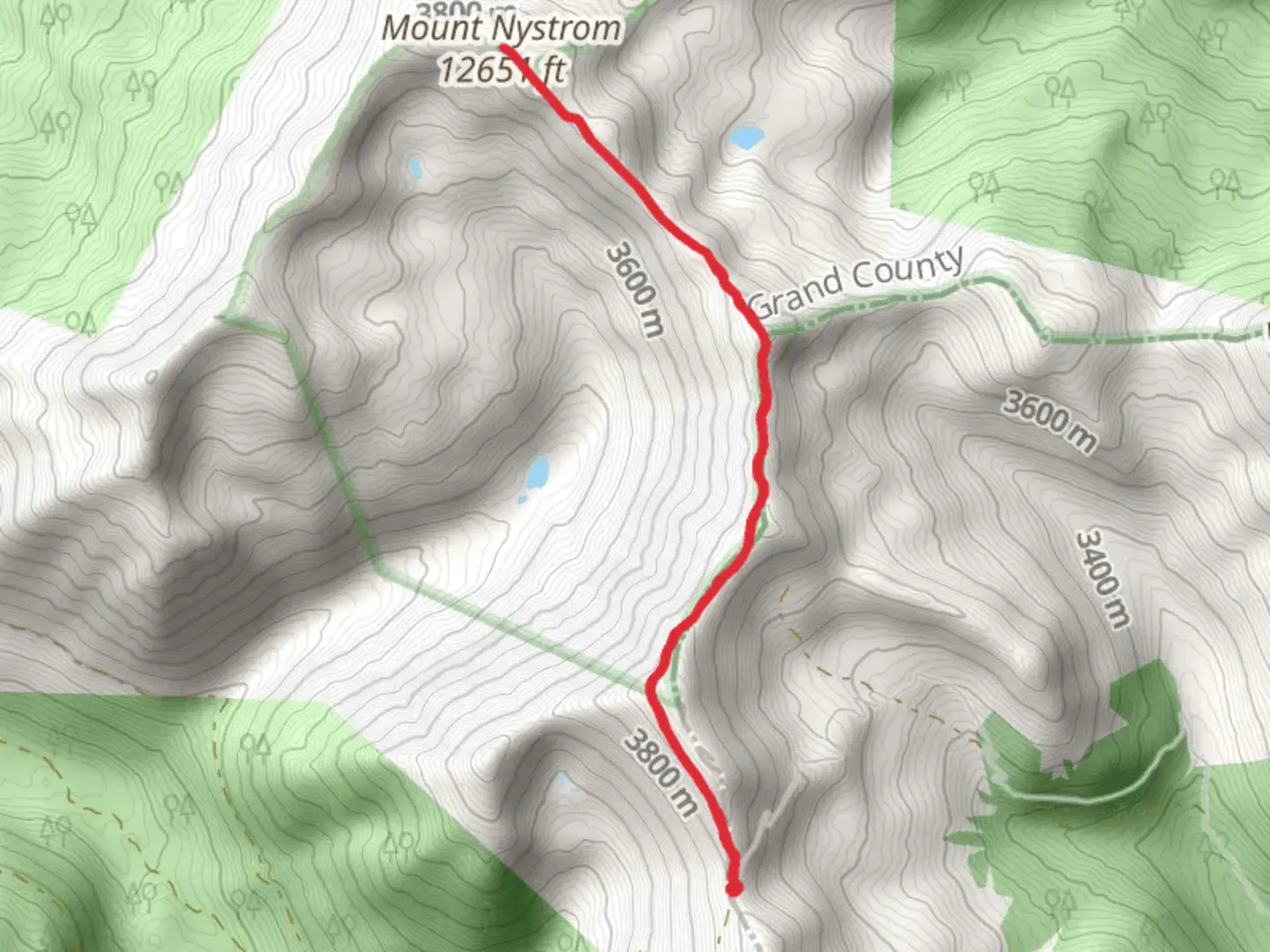 An image depicting the trail Mount Nystrom Trail and its surrounding area.