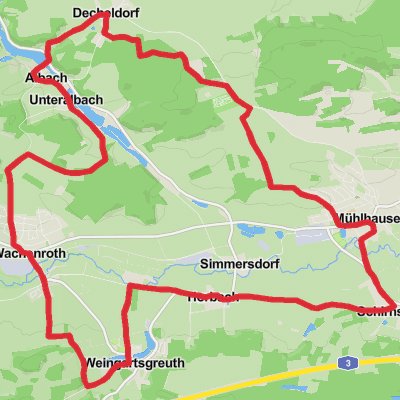 Wachenroth and Muhlhausen Loop mobile static map