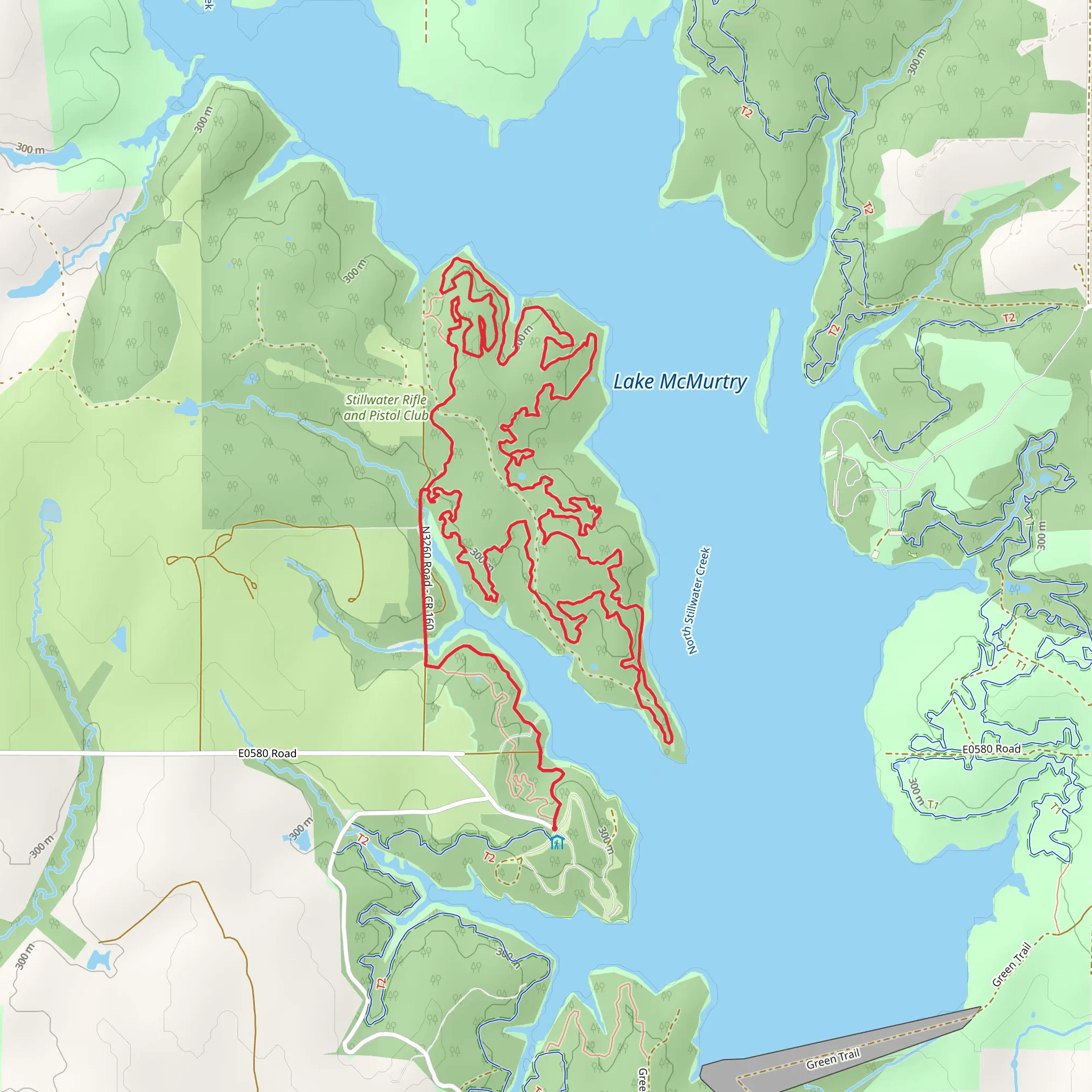 Lake McMurtry Orange Loop Trail mobile static map