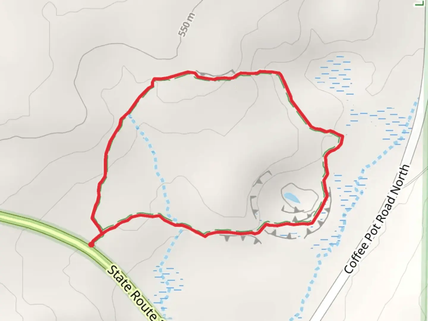 An image depicting the trail State Route 21 Loop and its surrounding area.