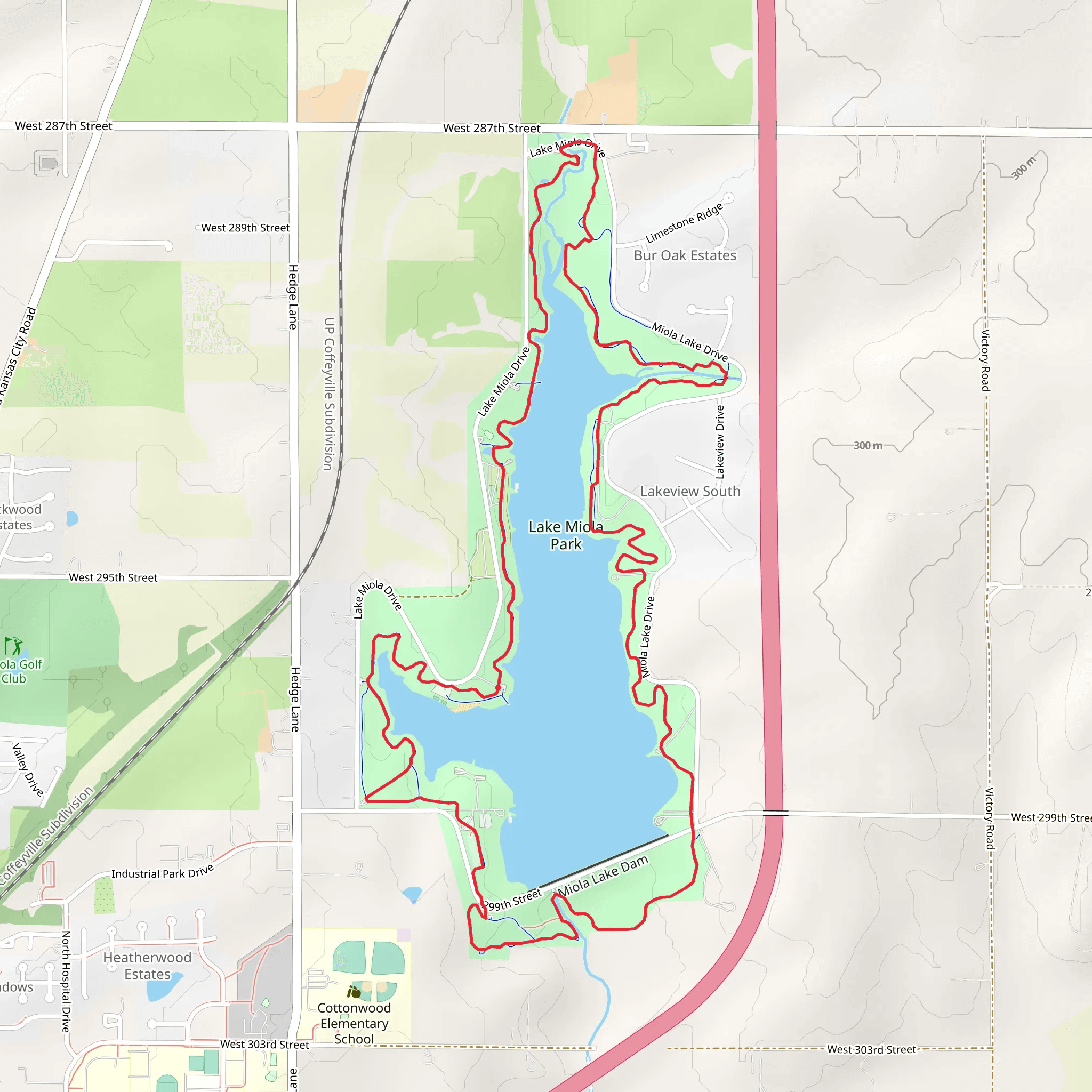 Miola Lake Loop mobile static map