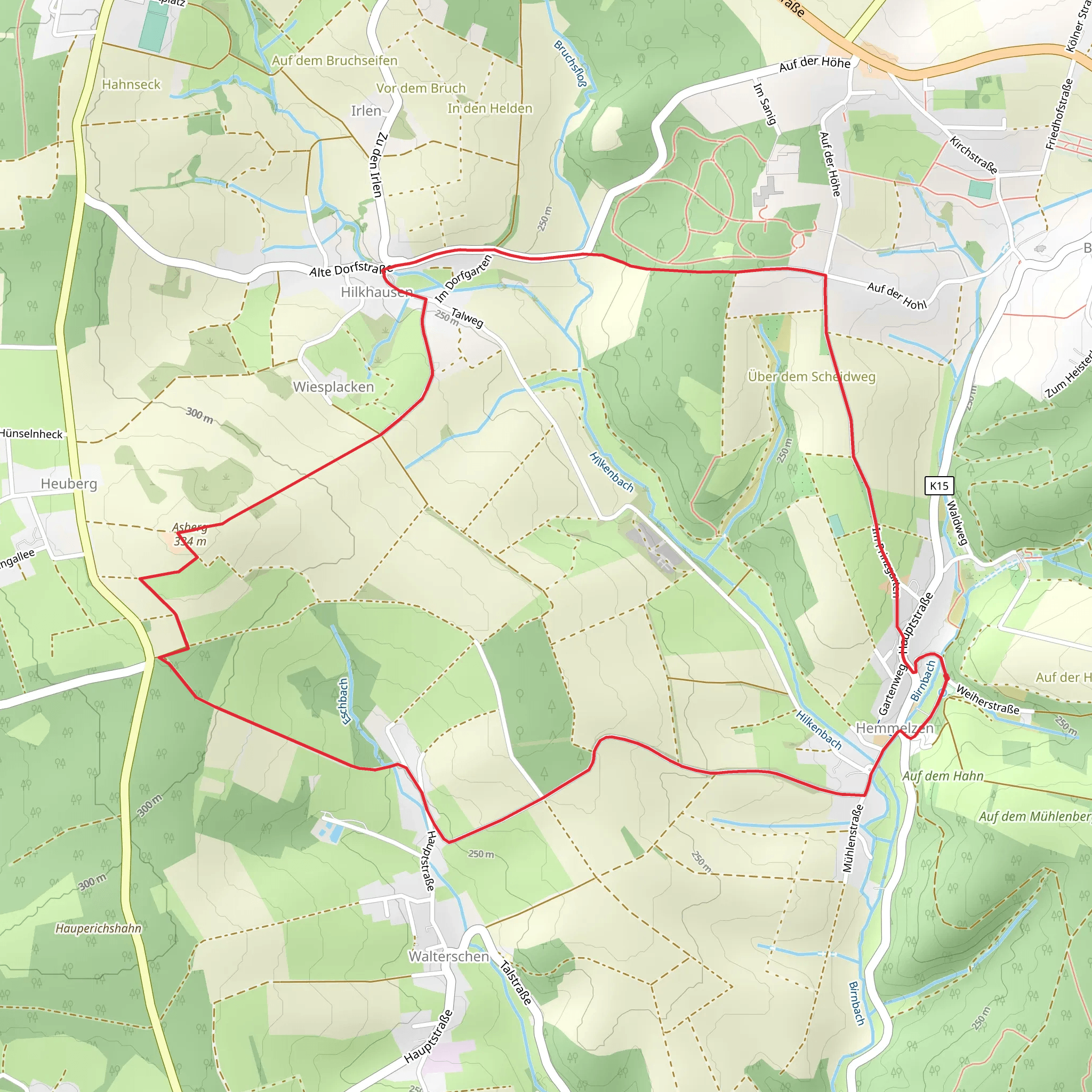 Hemmelzen Rundwanderweg 1 mobile static map