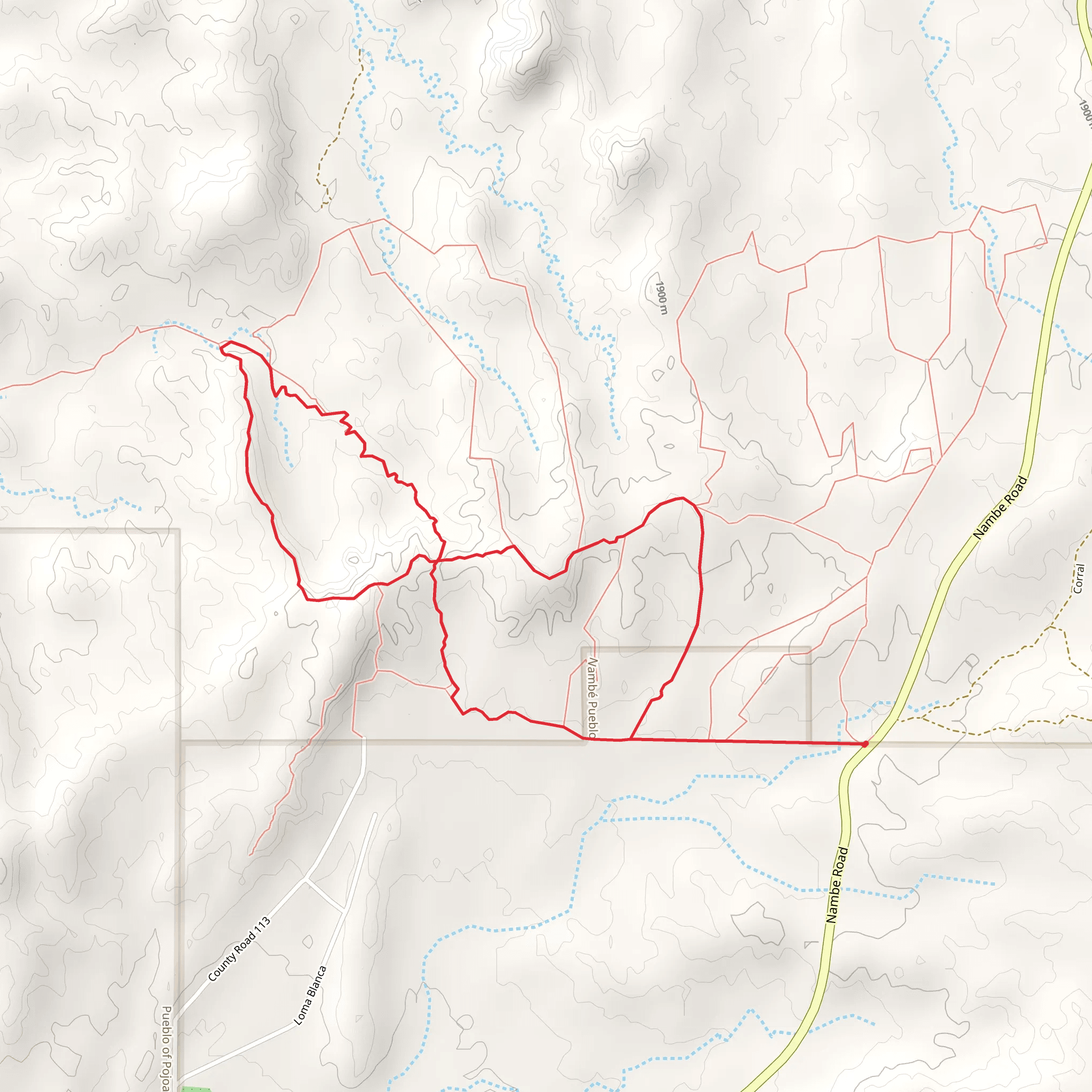 Main West and West Ridge Trail Loop mobile static map