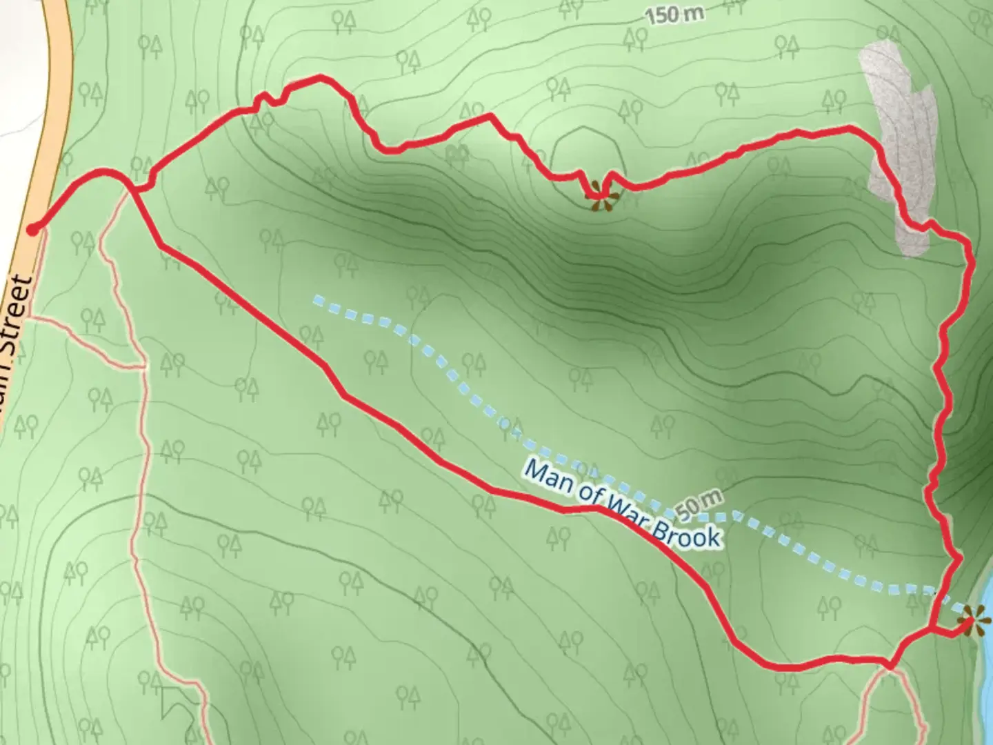 An image depicting the trail Acadia Mountain Loop and its surrounding area.