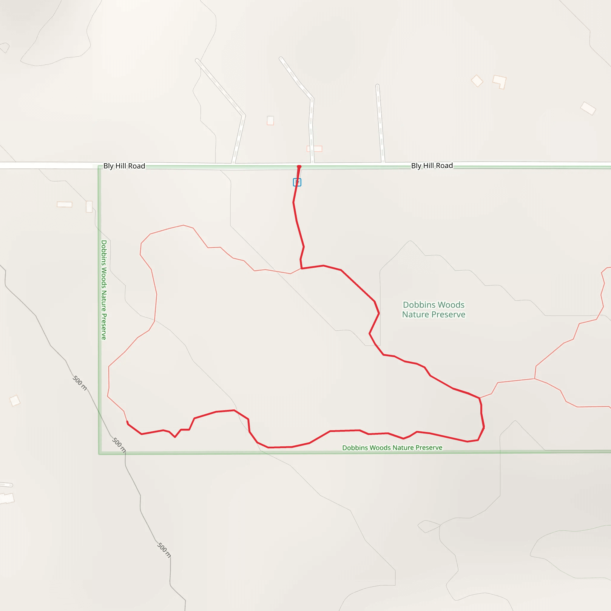 Bly Hill Road mobile static map