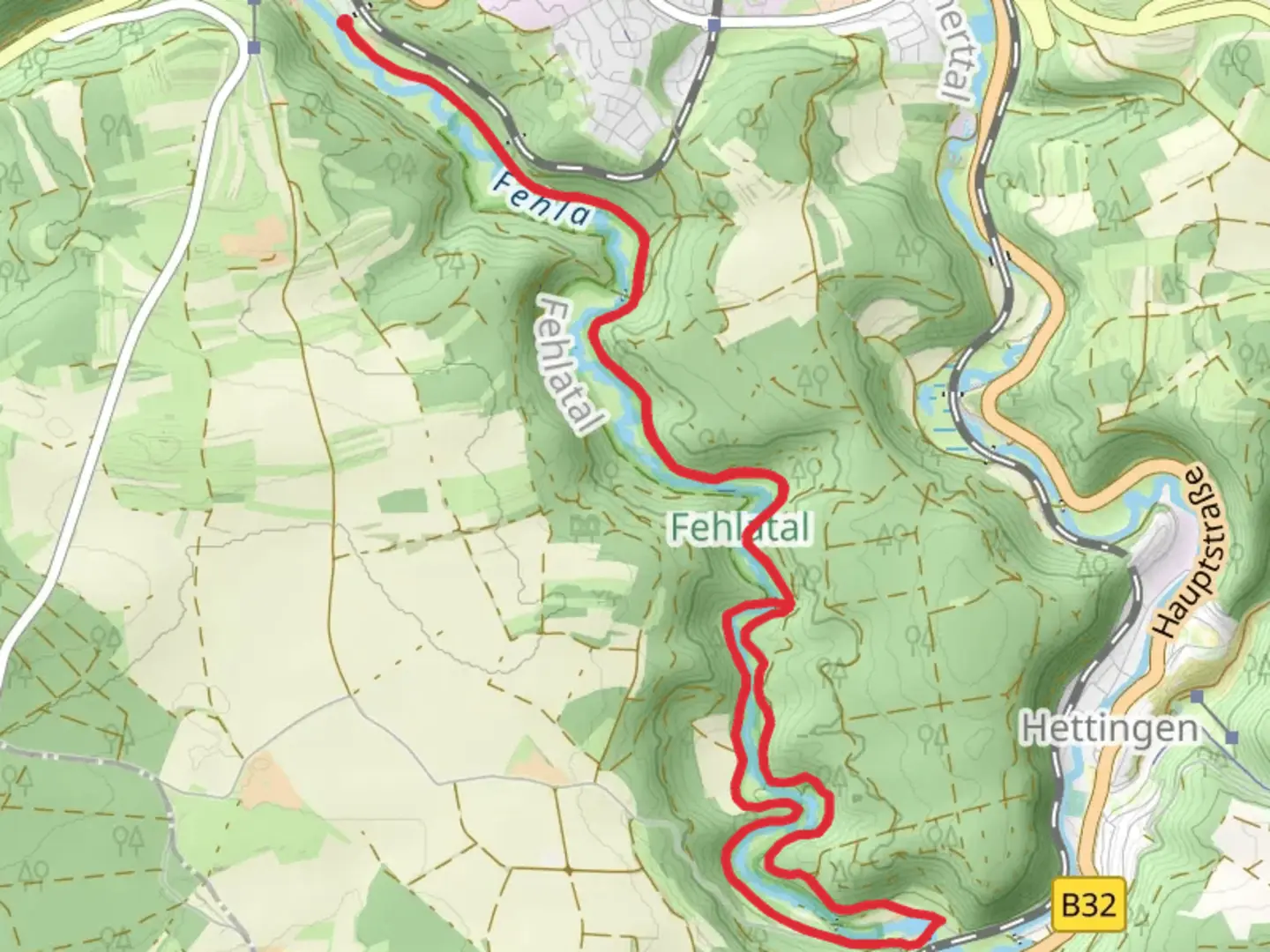 An image depicting the trail River Fehla Streamside Walk from Neuf and its surrounding area.