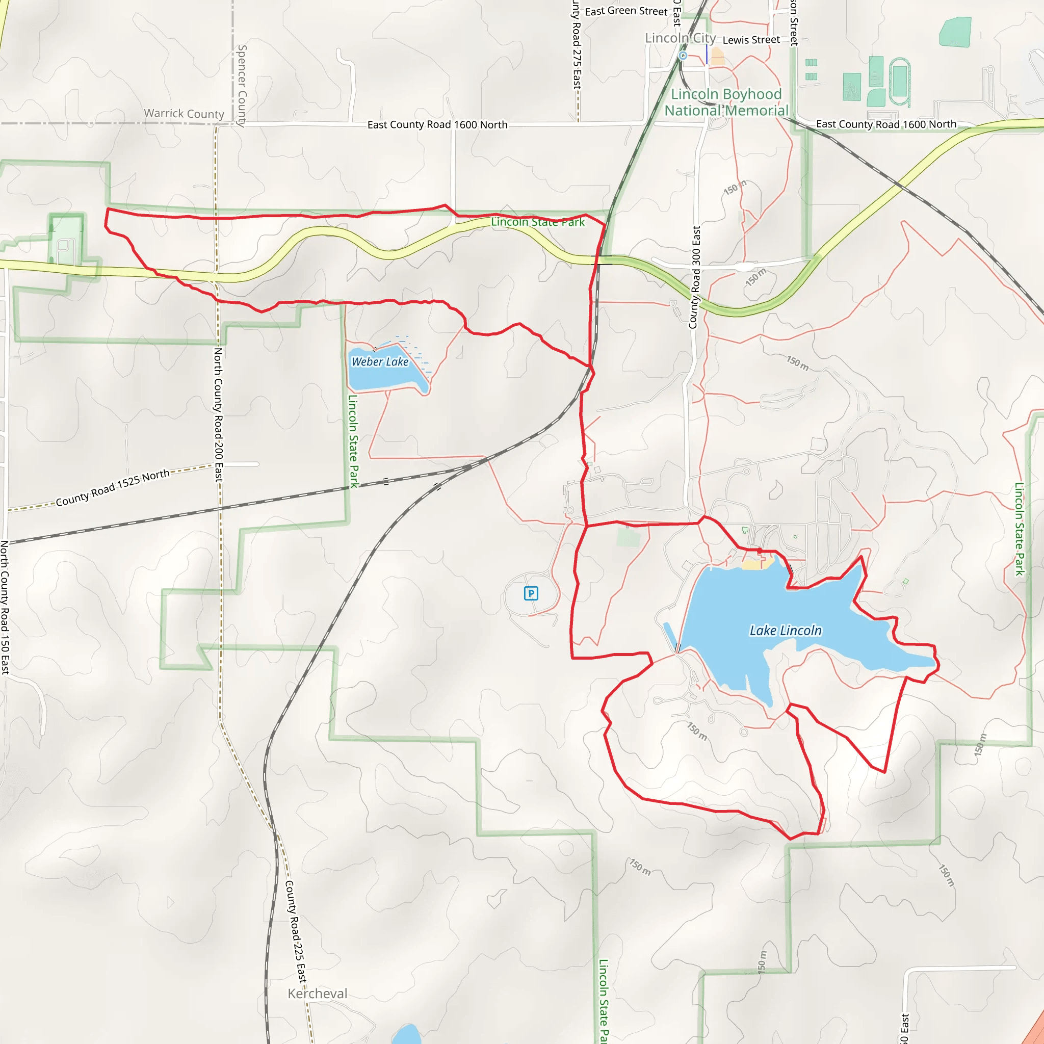 Lake Lincoln Loop mobile static map