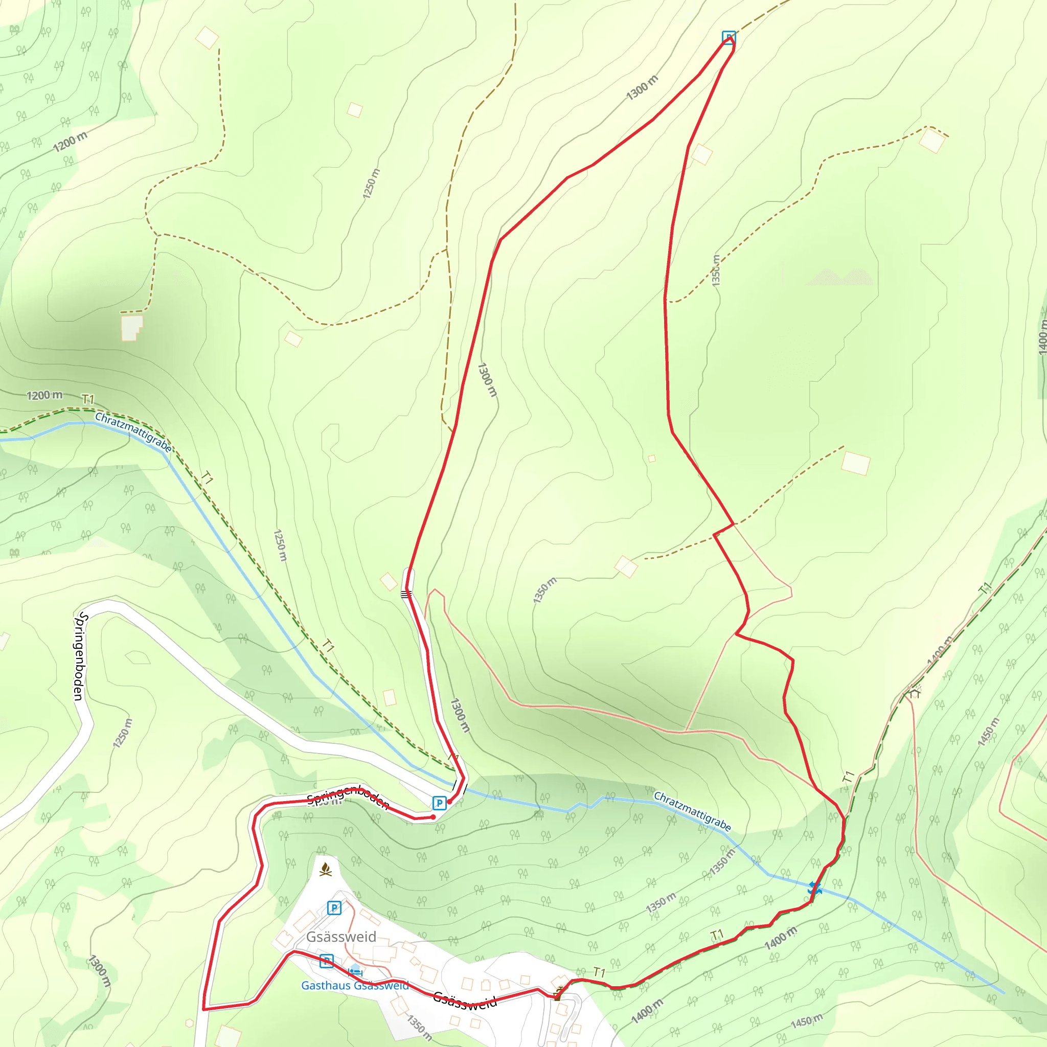 Swiss Wrestling Trail Springenboden mobile static map