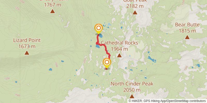 Mount Jefferson Wilderness Traverse spur 3 Map