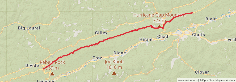 American Perimeter Trail - Southern Appalachian Primary stage 60 Map