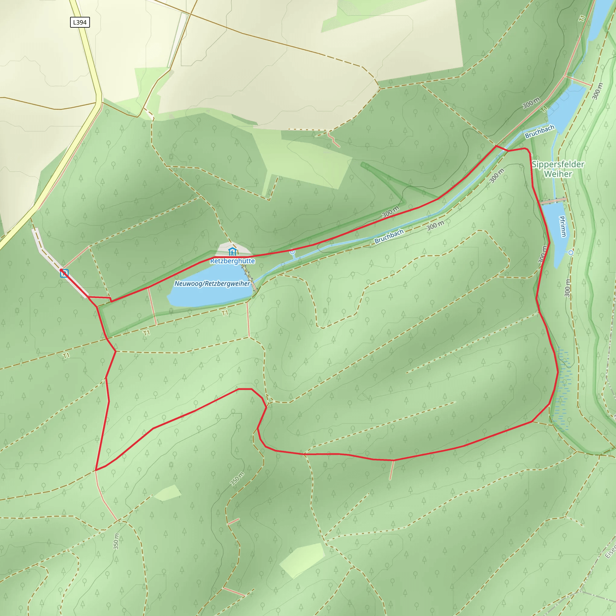Pfrimm and Retzbergweiher Loop mobile static map