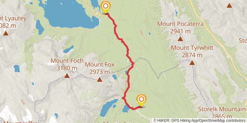 Great Divide Trail stage 21 Map