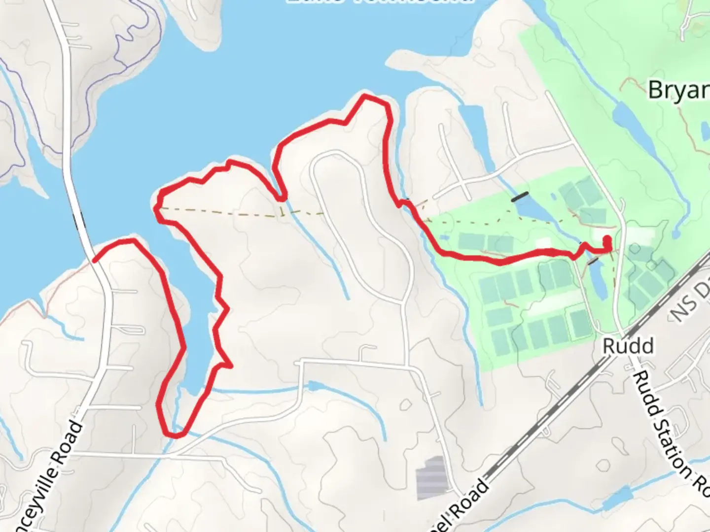An image depicting the trail Lake Townsend Trail and its surrounding area.