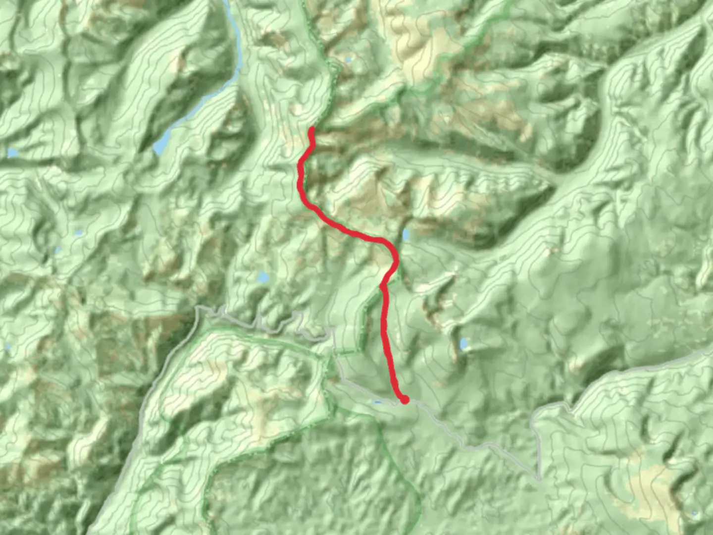 An image depicting the trail Dome Shaped Mountain via Easthouse National Recreation Trail and its surrounding area.