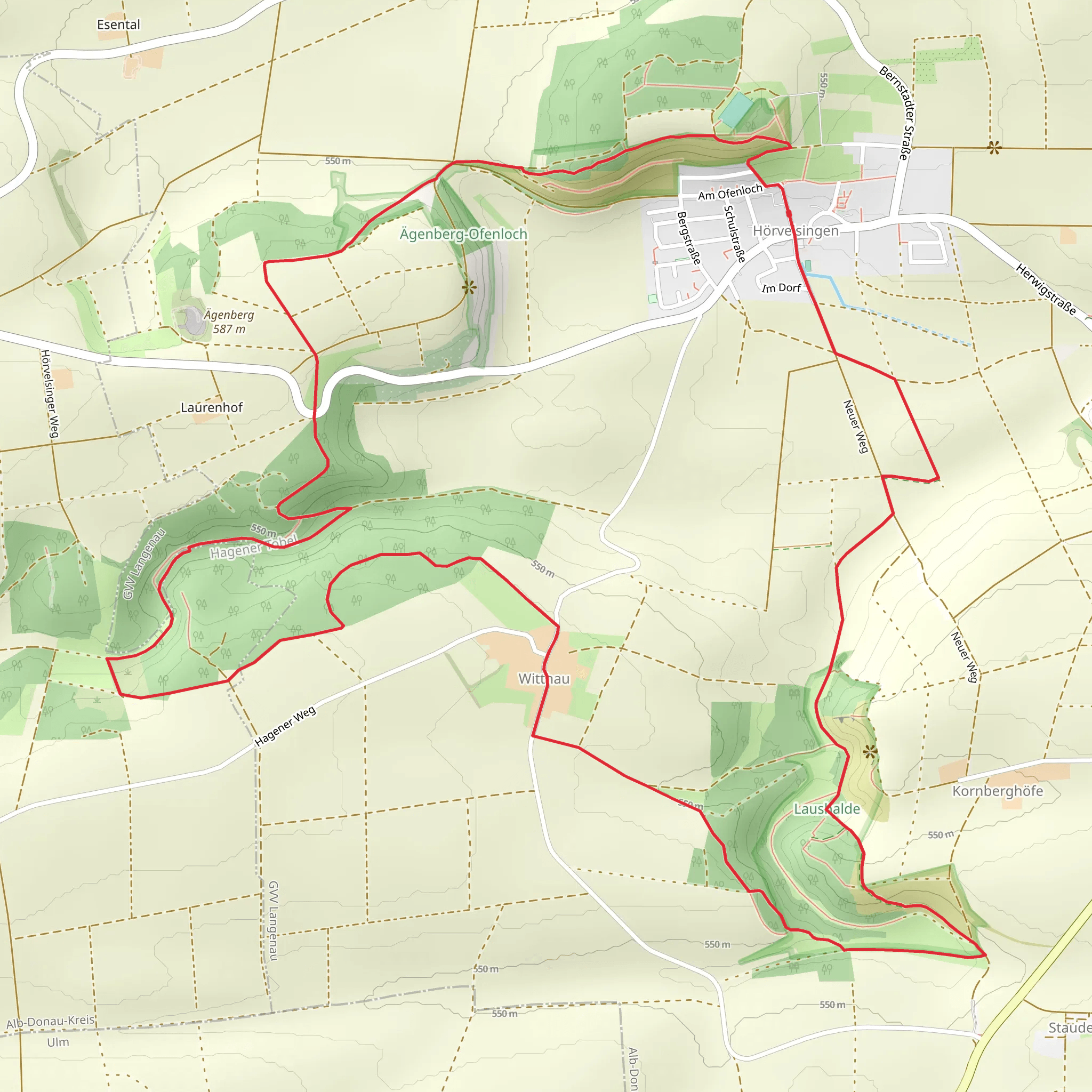 Hörvelsingen Loop mobile static map