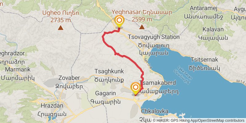 Transcaucasian Trail - Armenia stage 19 Map