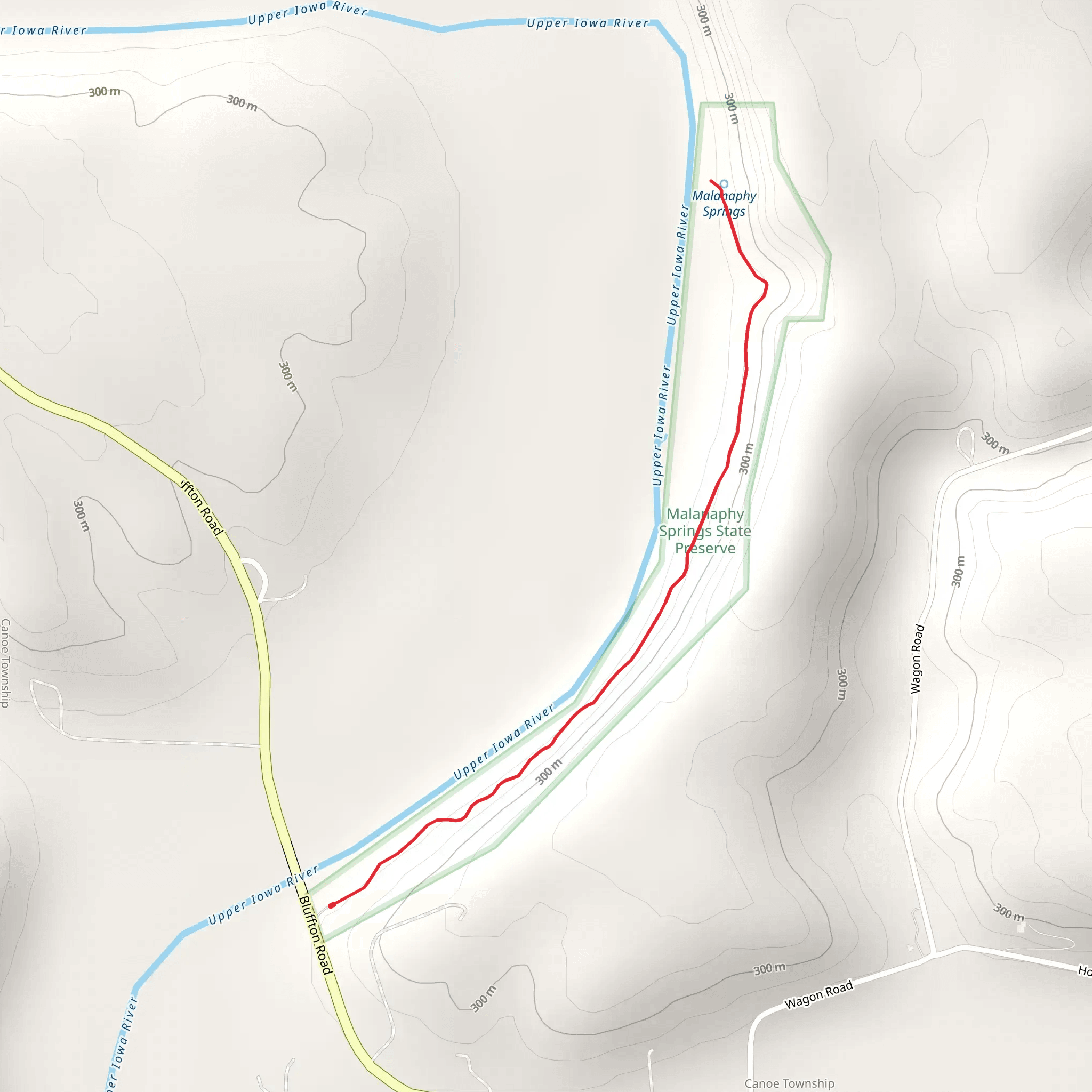 Walk along Upper Iowa River mobile static map