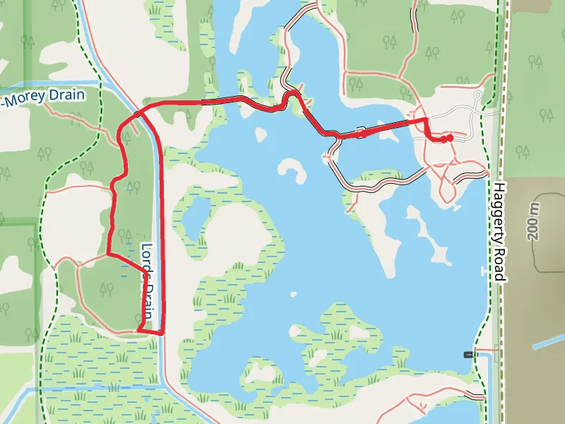 Lords Drain Loop via Wetland Garden Trail