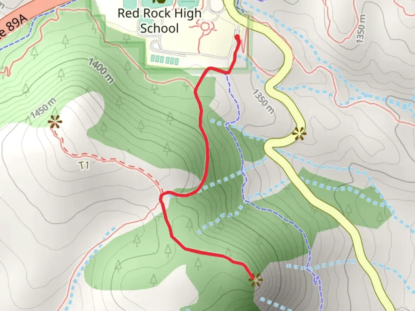 An image depicting the trail Schuerman Mountain Vista Trail and its surrounding area.