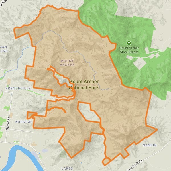 Mount Archer National Park mobile static map