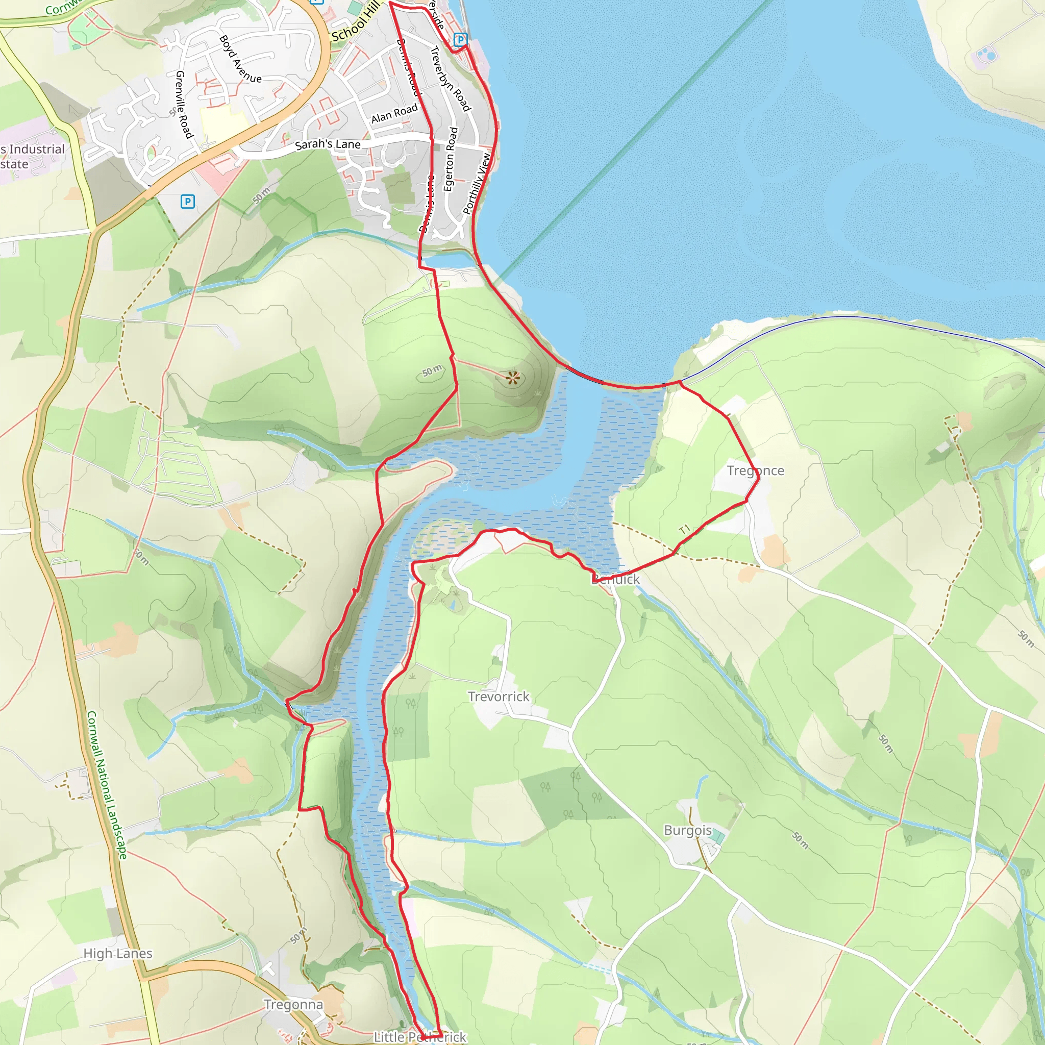 Padstow From Little Petherick mobile static map