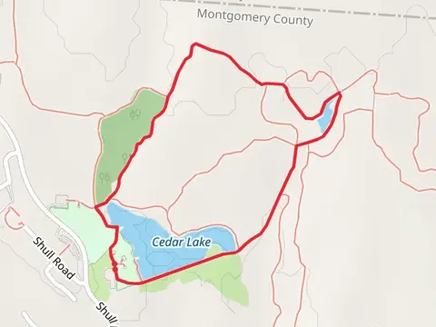 Cedar Lake Loop via Yellow and Orange Trails