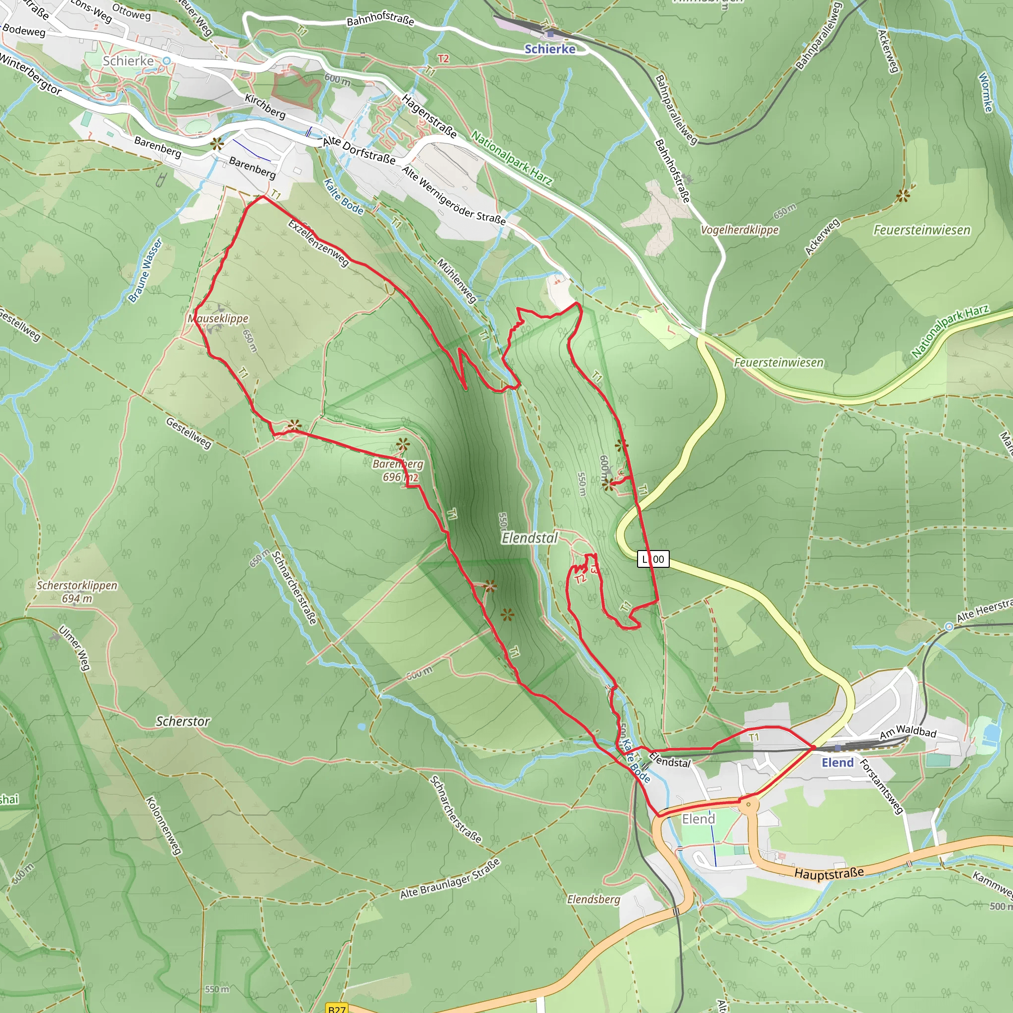 Ruine Elendsburg, Helenruh and Barenberg Loop mobile static map