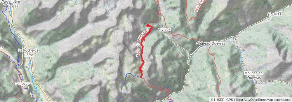 GR 58 - Le Tour Du Queyras A Pied stage 7 Map