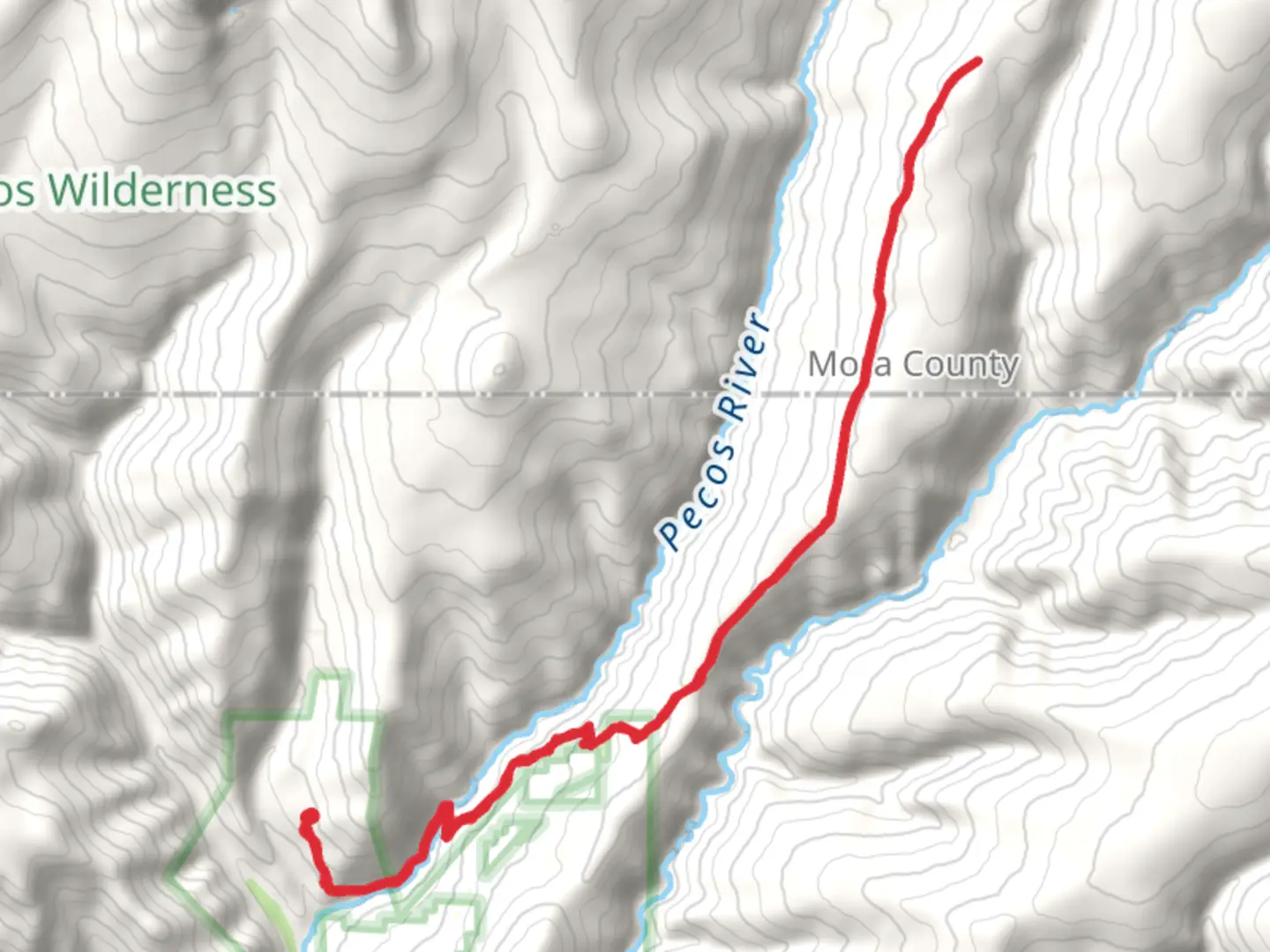 An image depicting the trail Hamilton Mesa from Jacks Creek Horse Camp and its surrounding area.